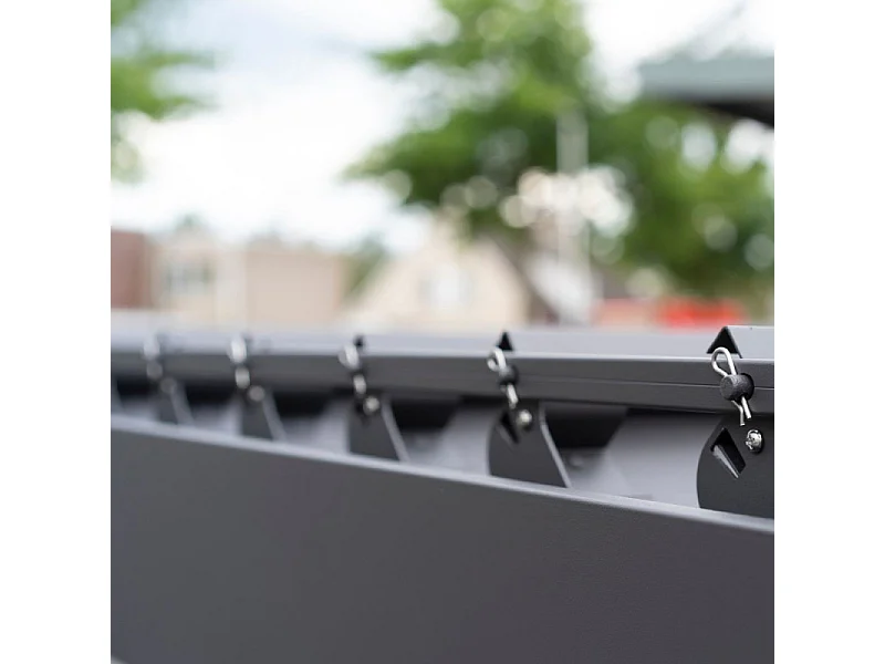 Pergola bioclimatique en aluminium CHALET JARDIN - 3X3M - Anthracite