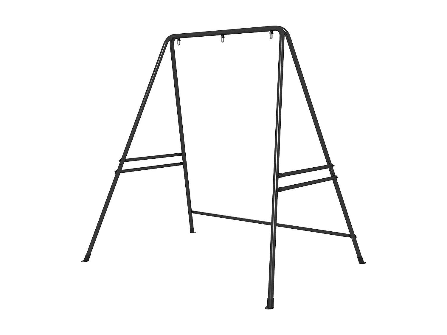 Supporto per amaca e poltrona a uovo in acciaio 178x143x180 cm nero