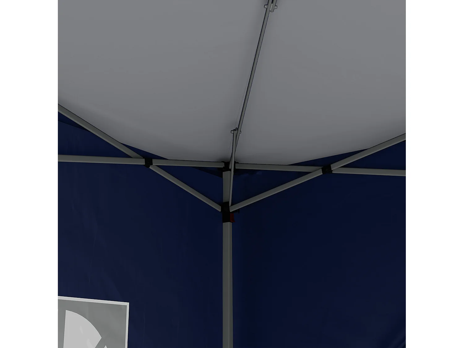 Gazebo da giardino pieghevole con pareti laterali blu