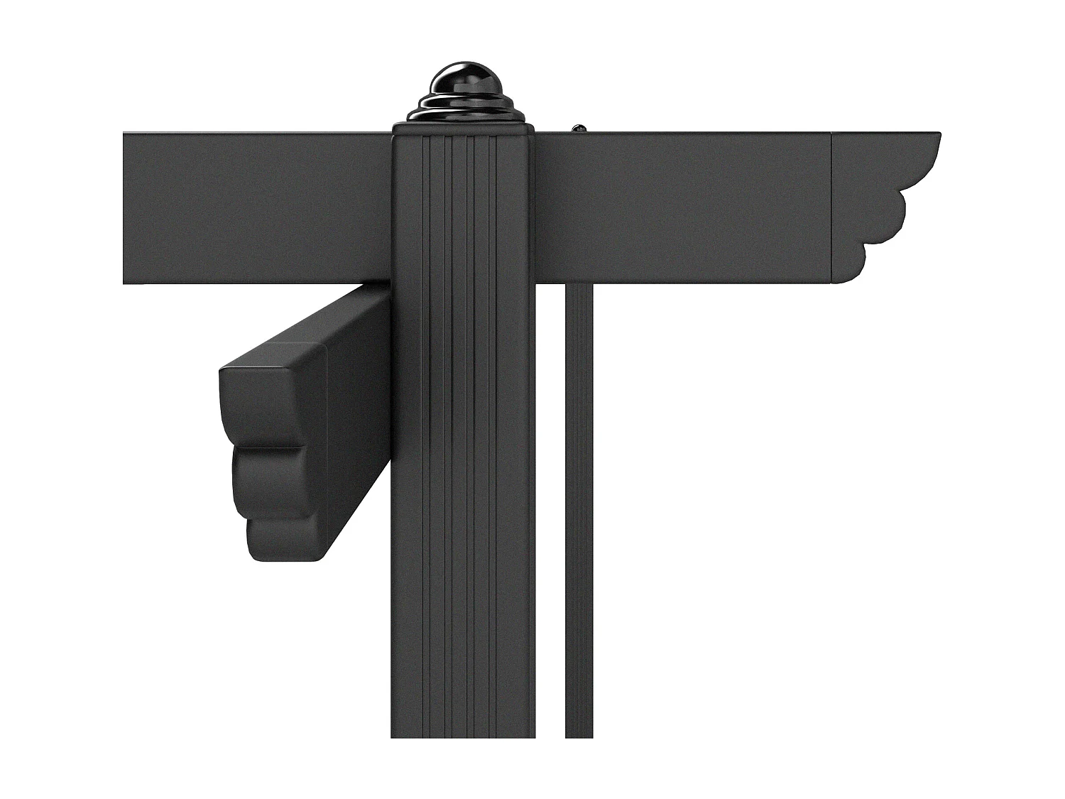 Gazebo pergola 4x4m con tetto retrattile bianco e colonne in alluminio