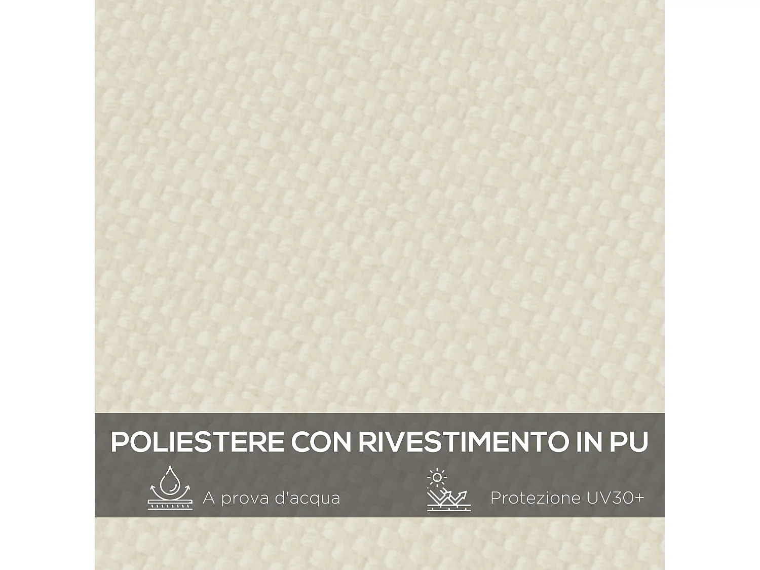 Telo copertura per gazebo 3x3 m in poliestere con 16 fori beige