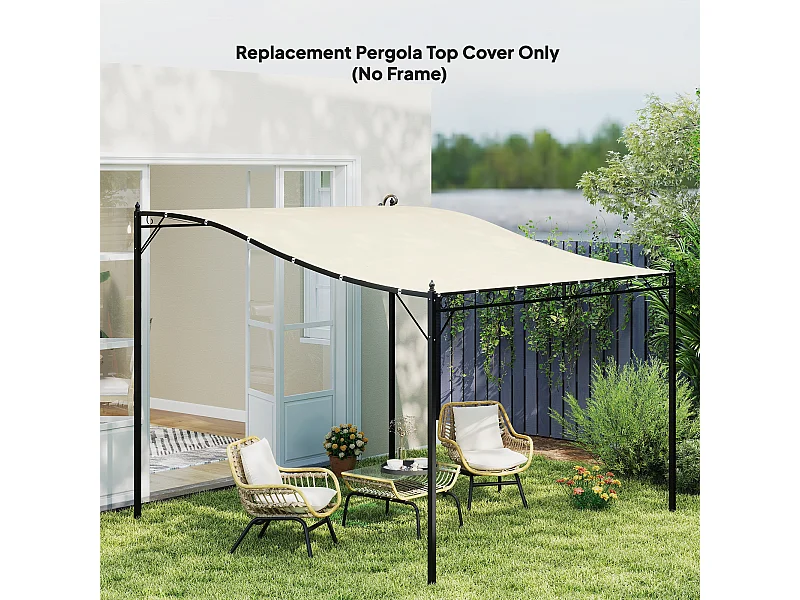 Telo copertura per gazebo 3x3 m in poliestere con 16 fori beige