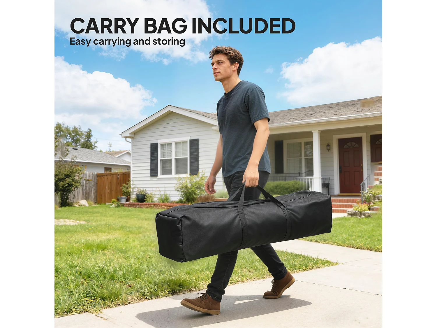 Gazebo pieghevole con pareti e protezione uv50+ blu scuro