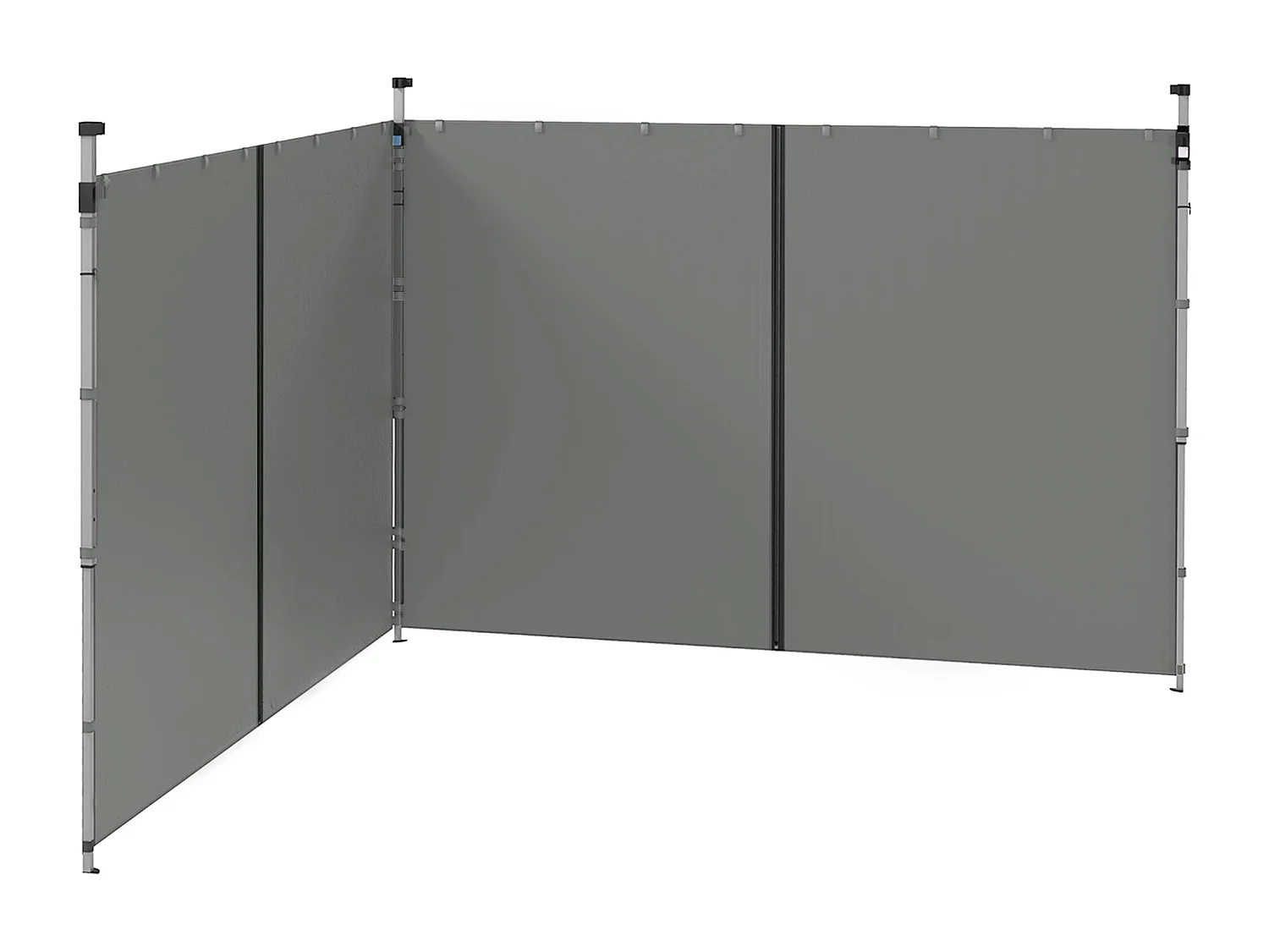 Set 2 pareti gazebo 3x3 m e 3x6 m in tessuto oxford grigio scuro