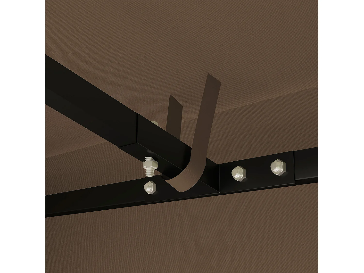 Copertura per gazebo 3x3 m in tessuto oxford 600d marrone