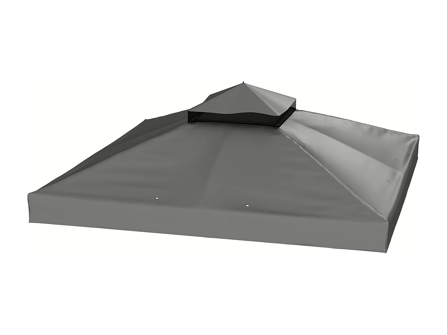 Copertura per gazebo 3x3m sostitutiva in poliestere grigio scuro