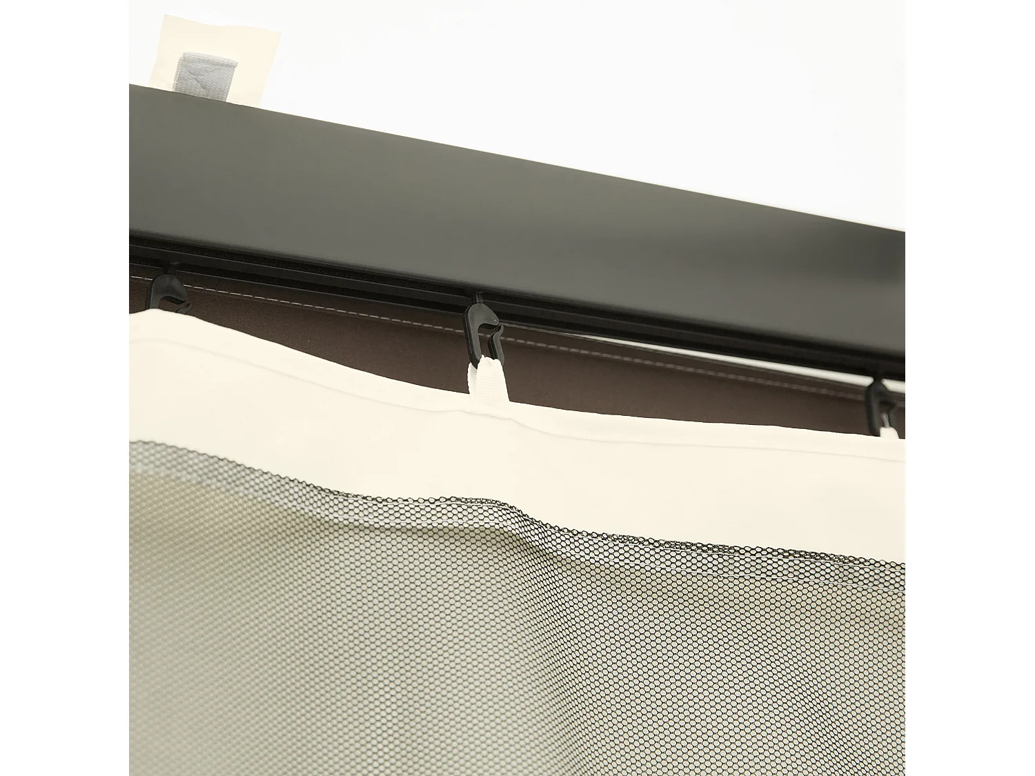 Tende zanzariera per gazebo ricambio universale nero e beige
