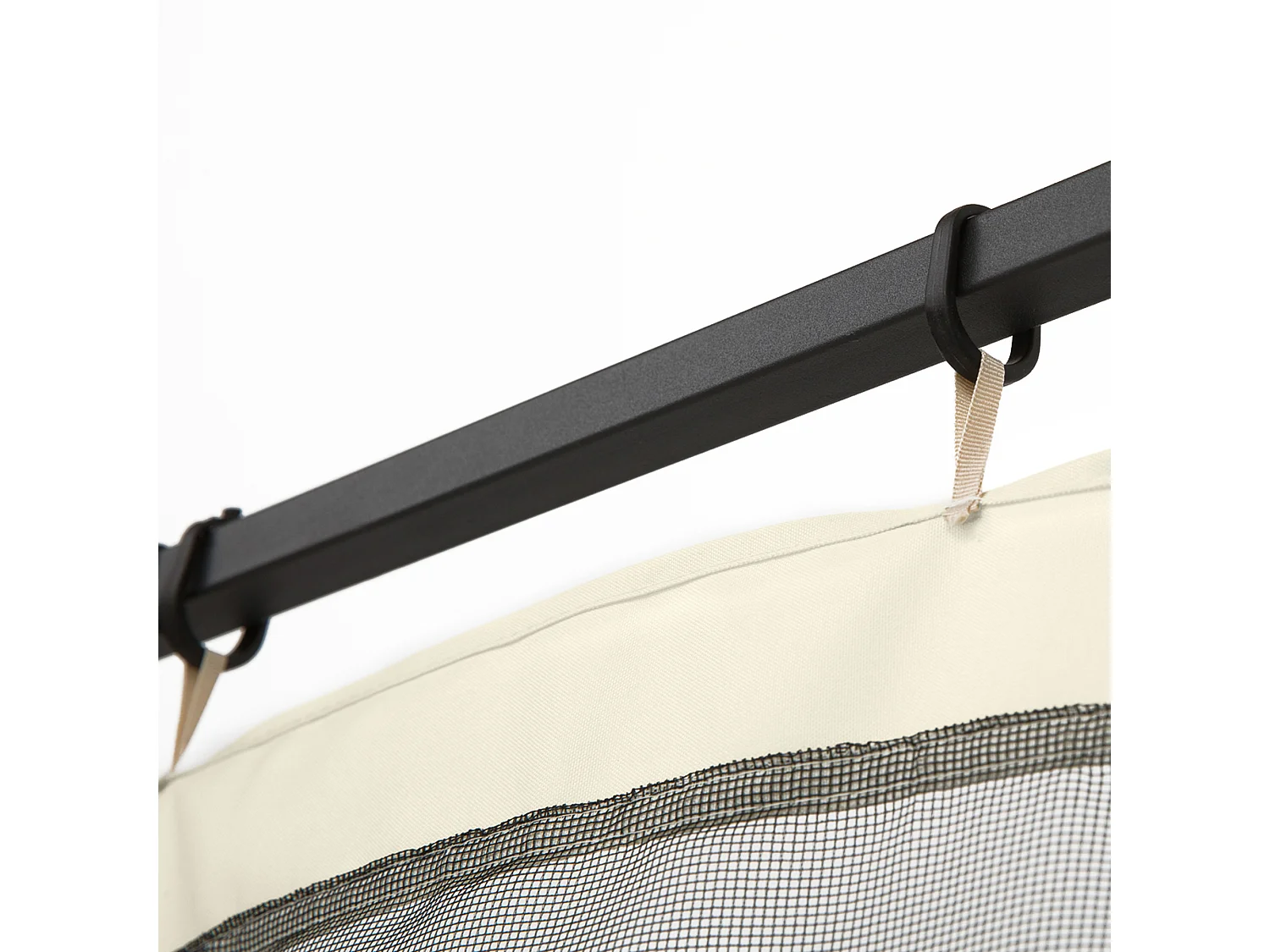Tende zanzariera per gazebo ricambio universale nero e beige