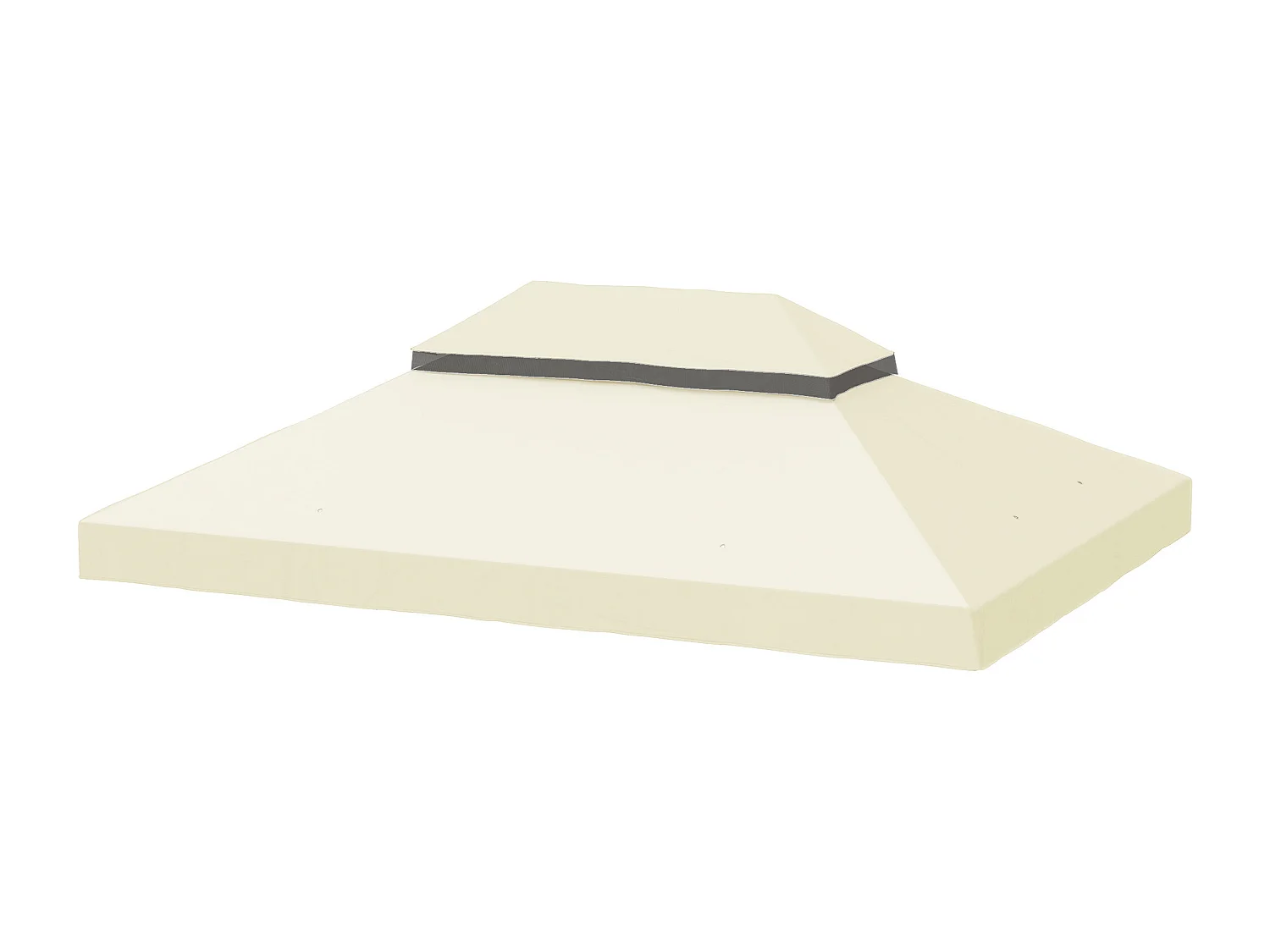 Copertura per gazebo 3x4 m a 2 livelli in tessuto oxford 600d crema