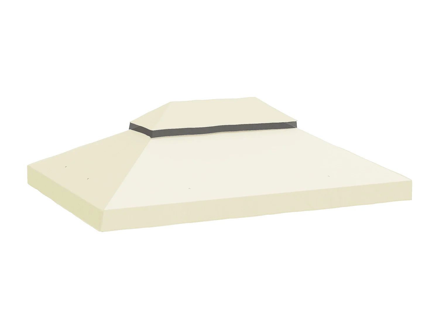 Copertura per gazebo 3x4 m a 2 livelli in tessuto oxford 600d crema