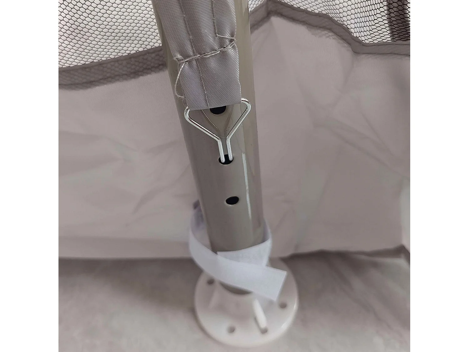 Gazebo da giardino 3x3 m con zanzariera, doppio tetto e 8 fori grigio