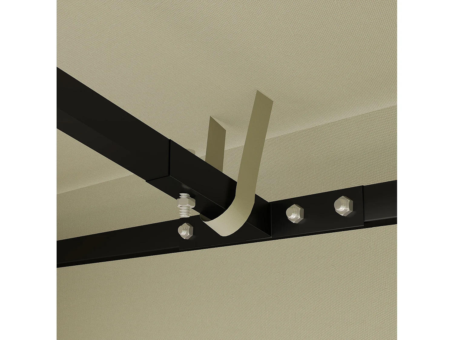 Copertura per gazebo 3x3 m in tessuto oxford 600d crema