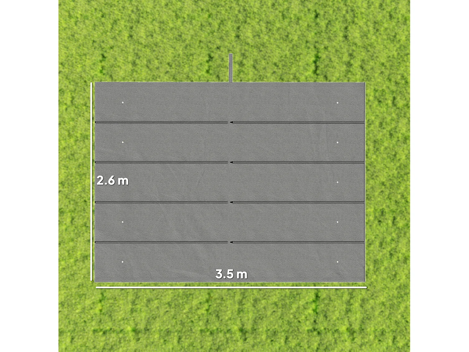 Tettuccio di ricambio per gazebo 4x3 m da giardino grigio chiaro