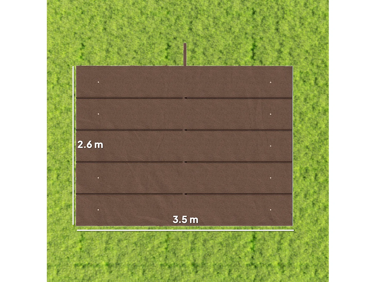 Copertura per gazebo pergola 4x3 m con 10 fori di drenaggio caffè