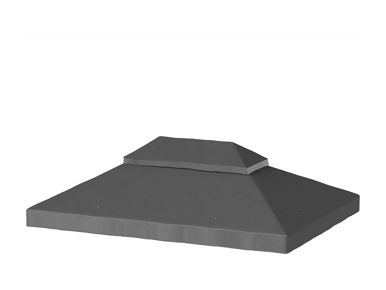 Copertura per gazebo 3x4 m a 2 livelli in tessuto oxford grigio scuro