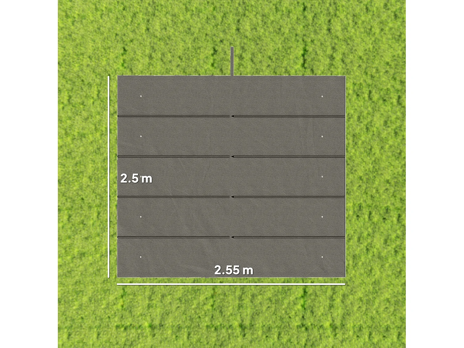 Tettuccio di ricambio per gazebo 3x3 m da giardino grigio chiaro