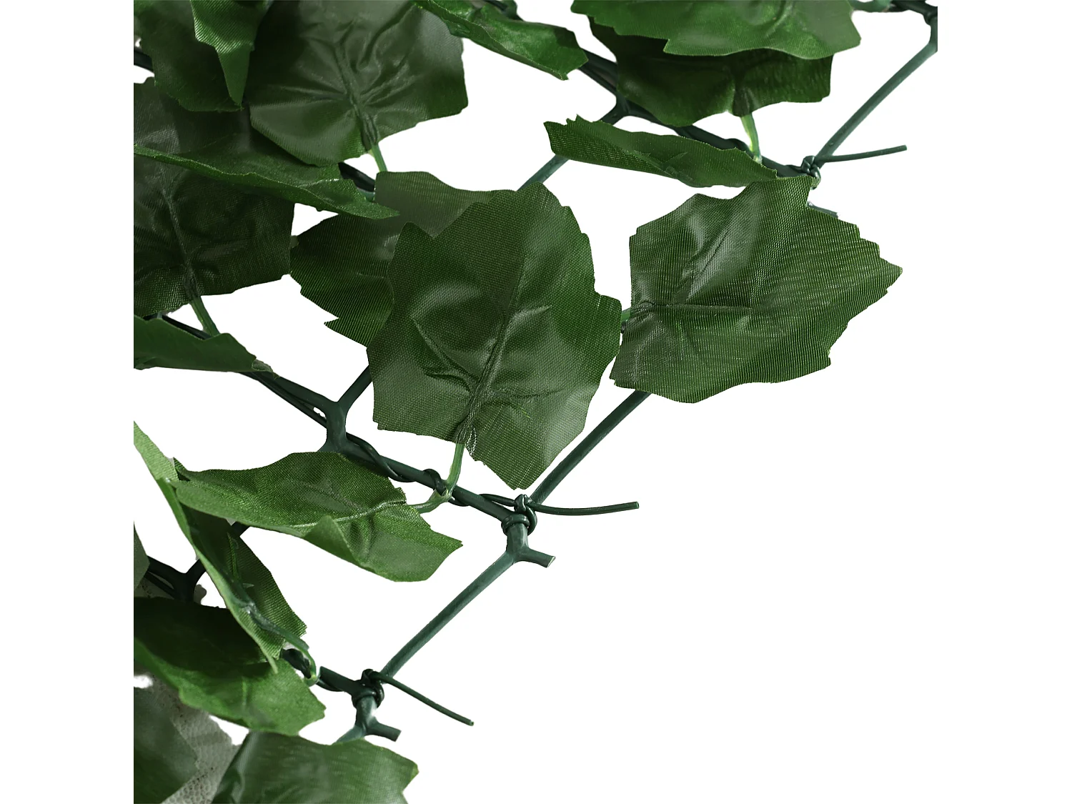 Rotolo di siepe finta con foglie d'edera 300x100 cm verde scuro