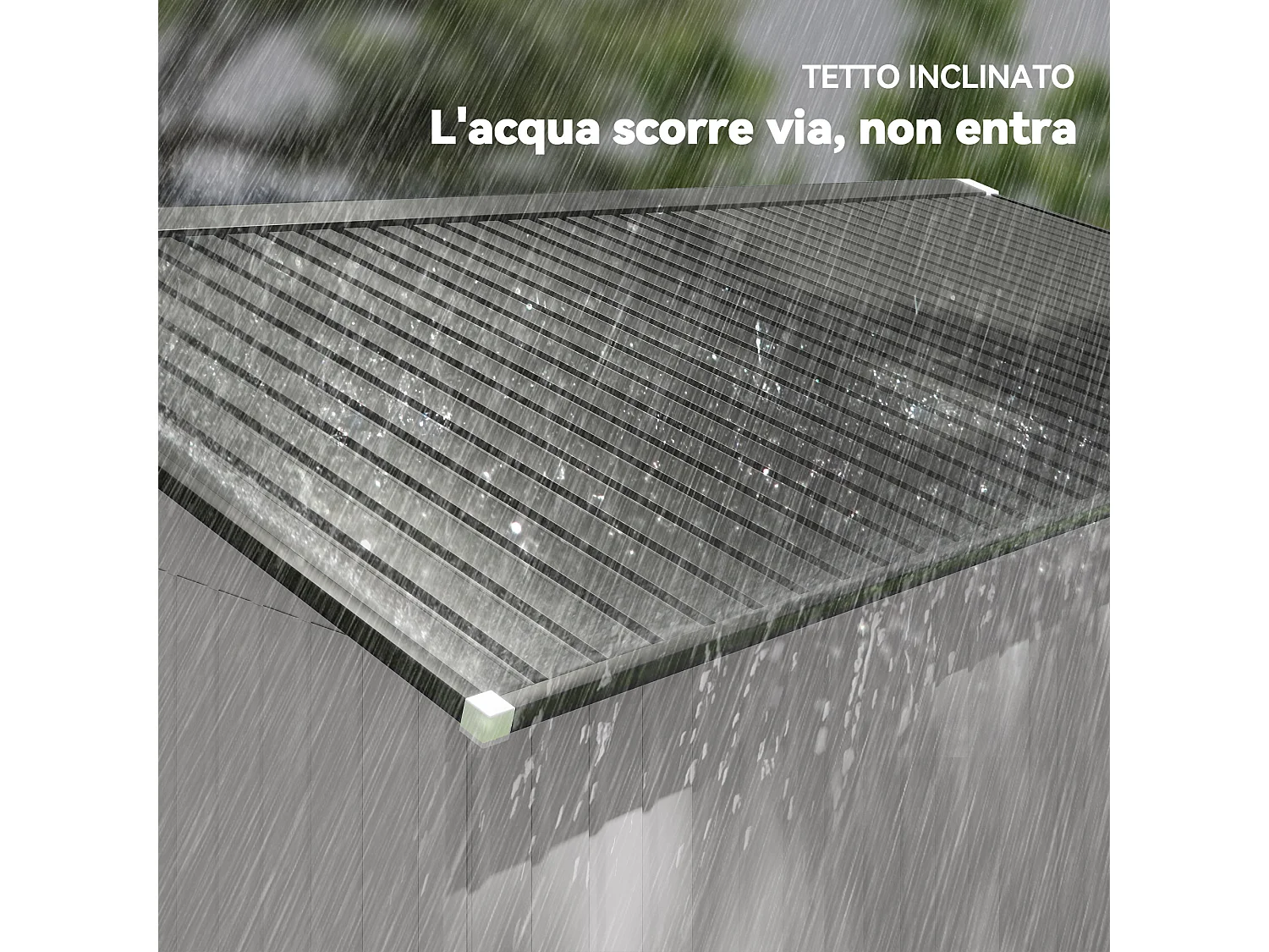 Casetta da giardino grande con doppia porta scorrevole argento