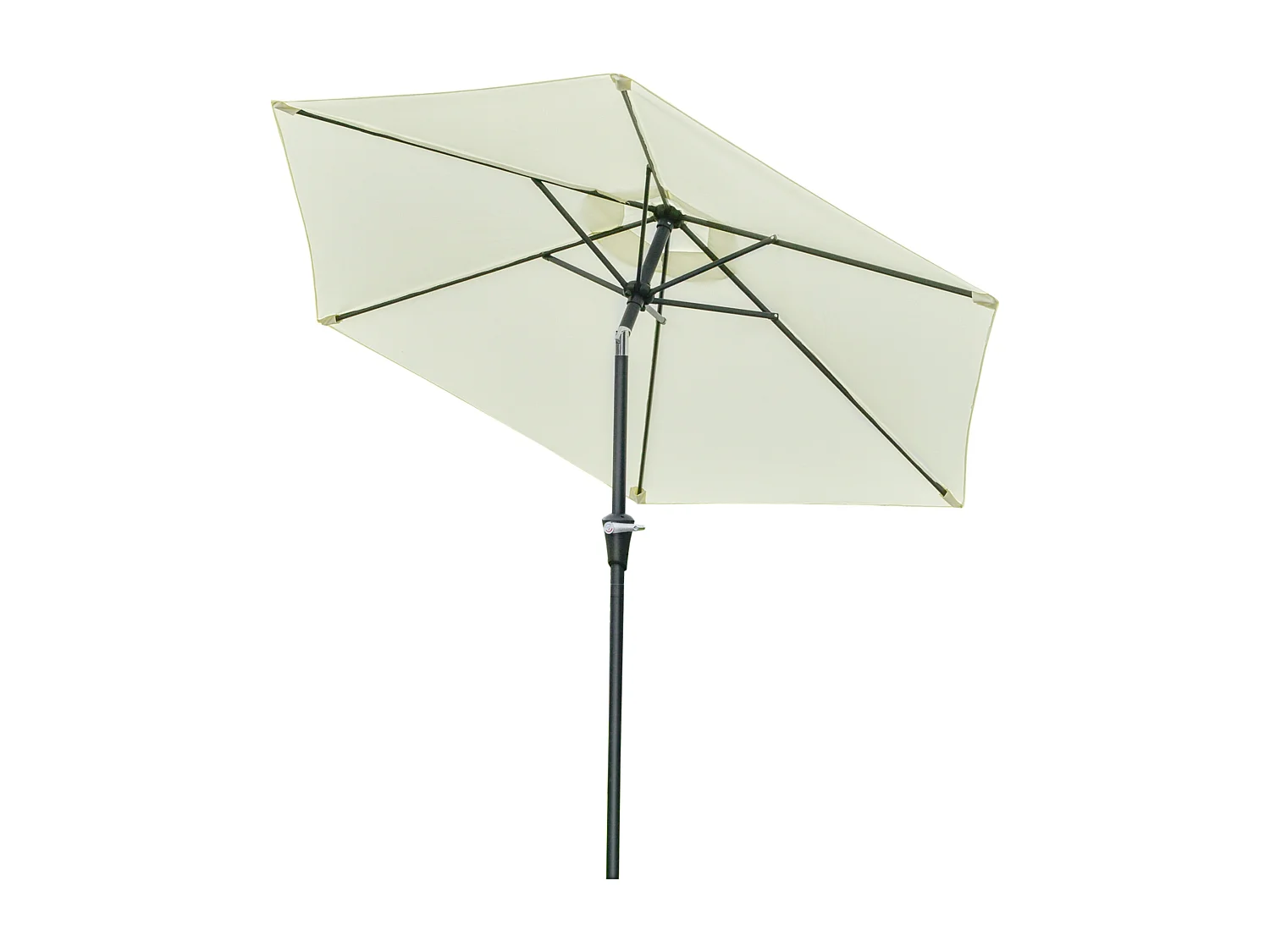 Ombrellone da giardino 2.3x2.2m a manovella inclinabile crema