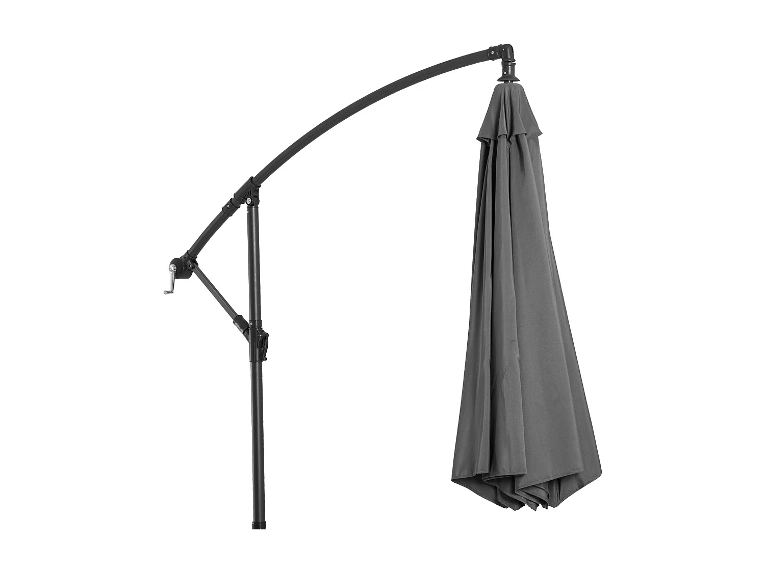 Ombrellone da esterni con manovella 3x2.5 m grigio