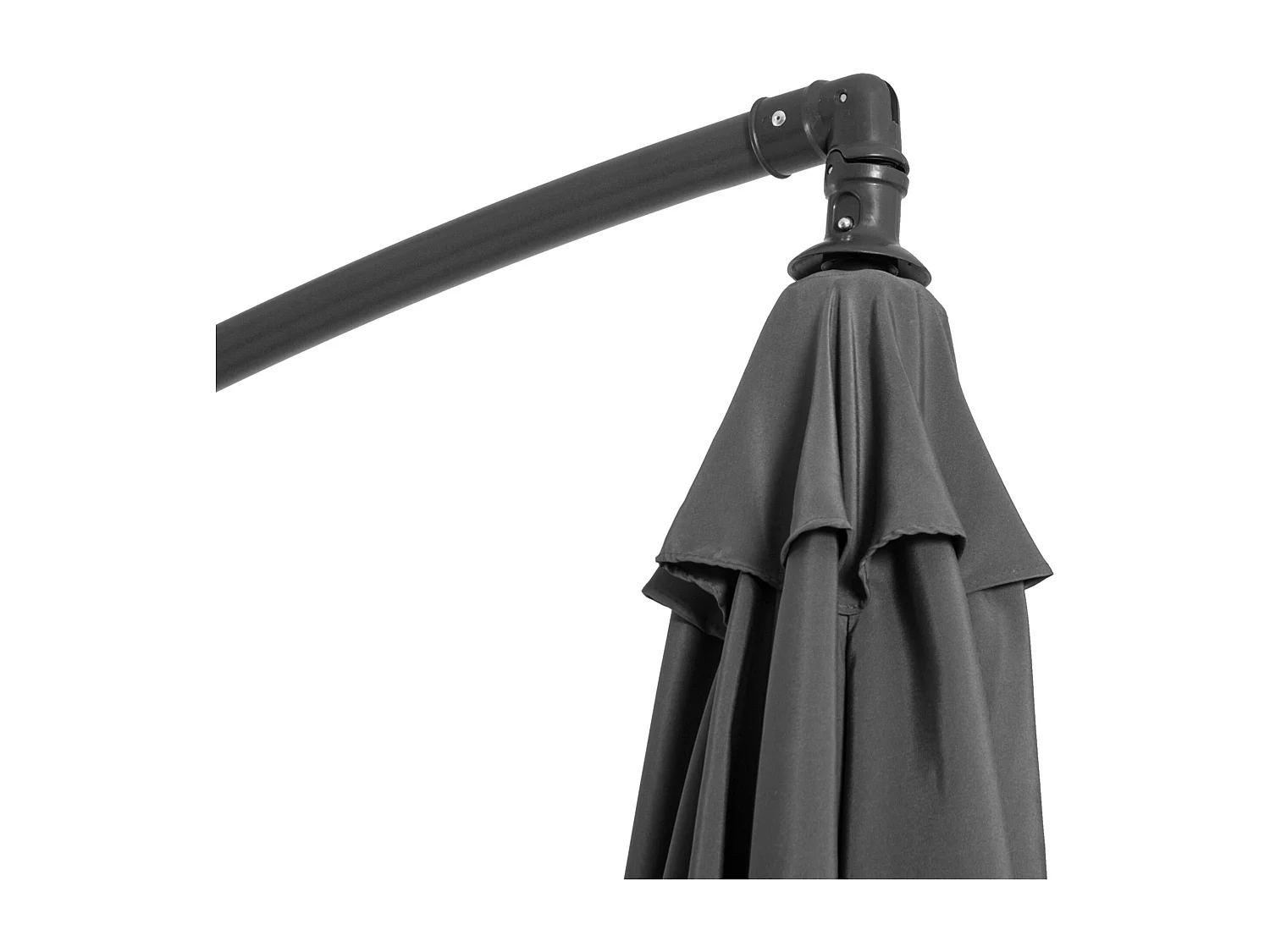 Ombrellone da esterni con manovella 3x2.5 m grigio