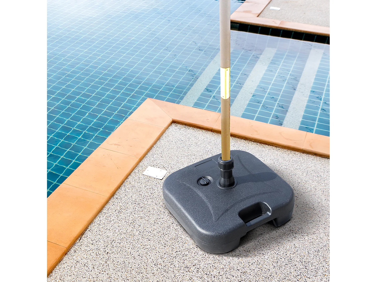 Base per Ombrellone da Giardino in HDPE  Basamento per Ombrellone con Maniglia