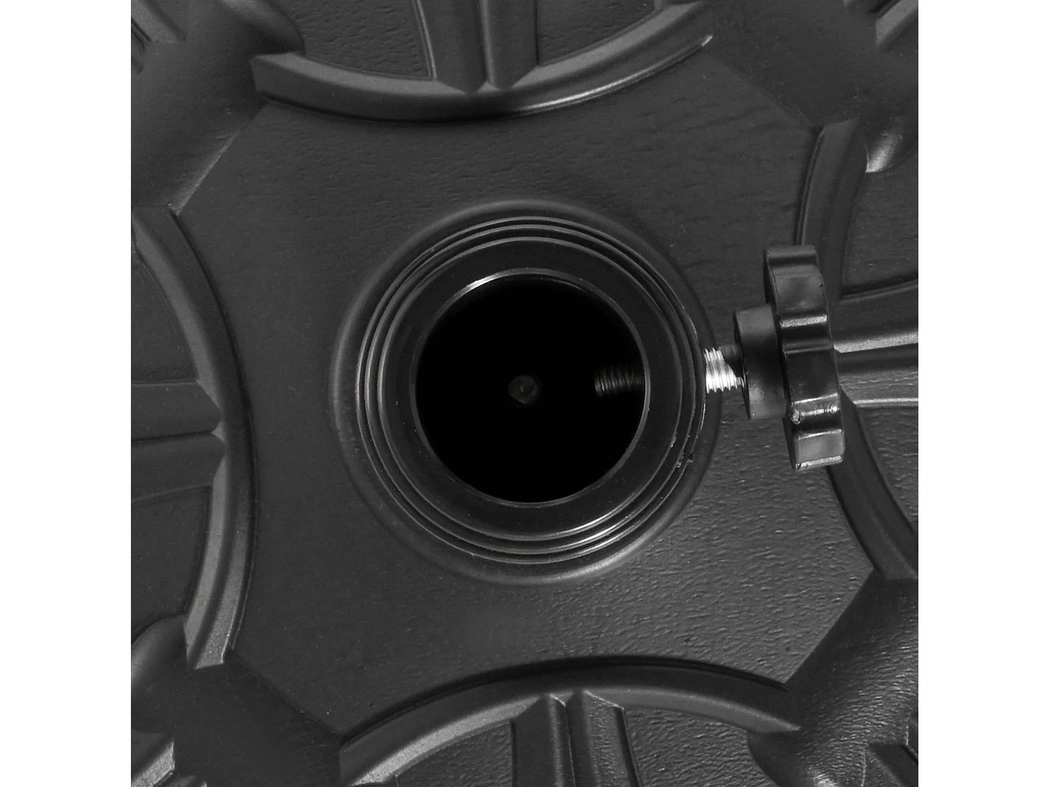 Base ombrellone ø48cm in plastica 13kg per pali ø35 38 48 mm