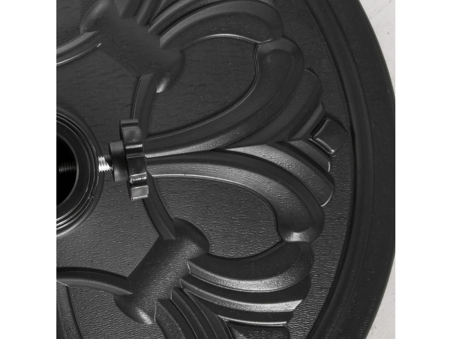 Base ombrellone ø48cm in plastica 13kg per pali ø35 38 48 mm