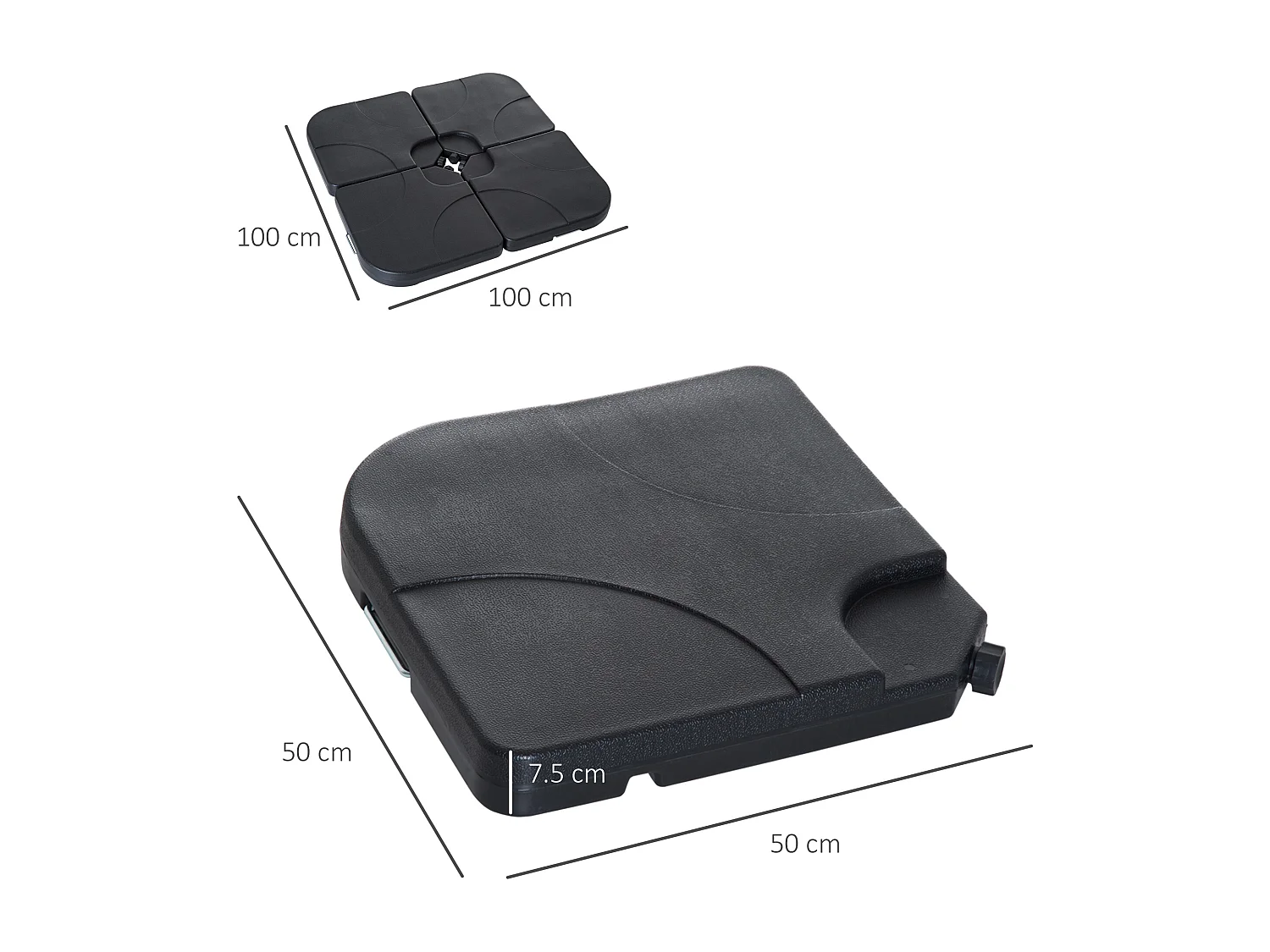 Set 4pz Base per Ombrellone da Giardino