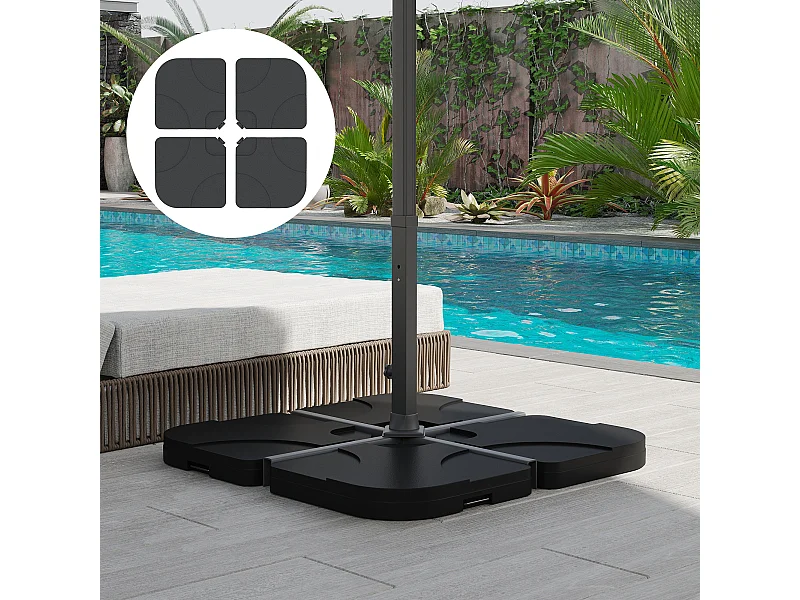 Set 4pz Base per Ombrellone da Giardino
