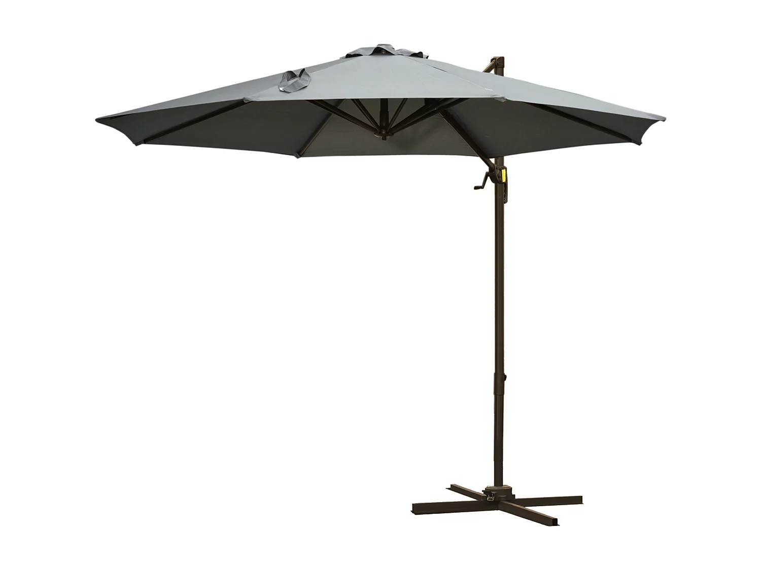 Ombrellone da giardino con angolazione regolabile grigio