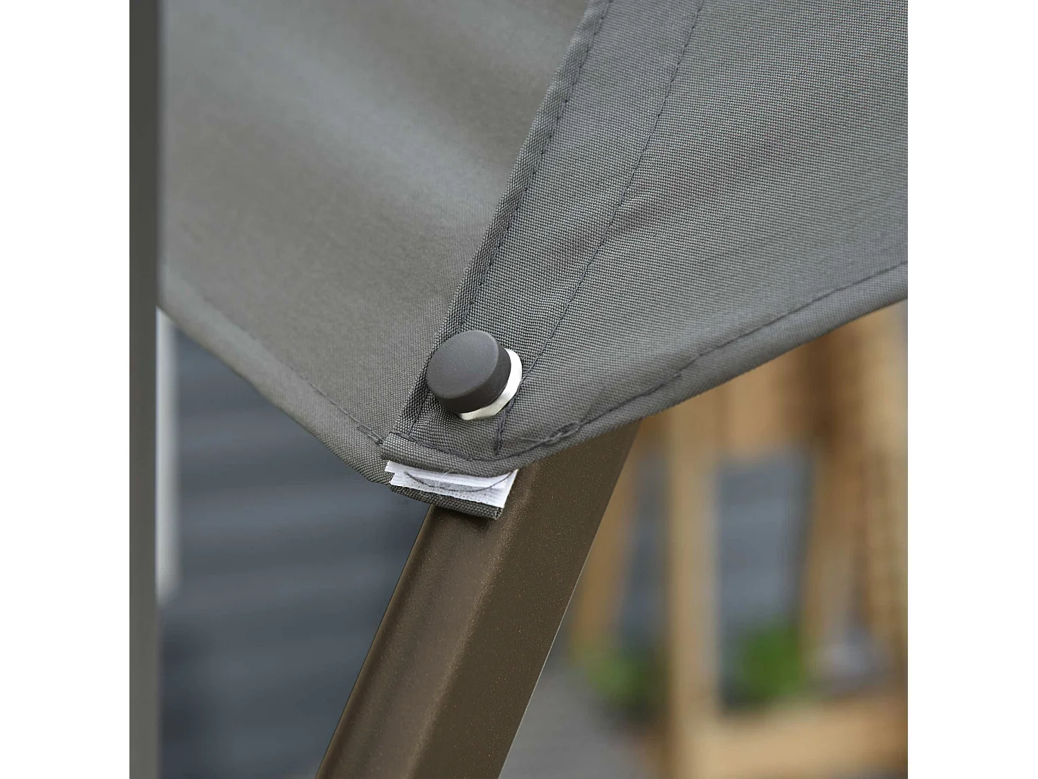 Ombrellone da giardino con angolazione regolabile grigio