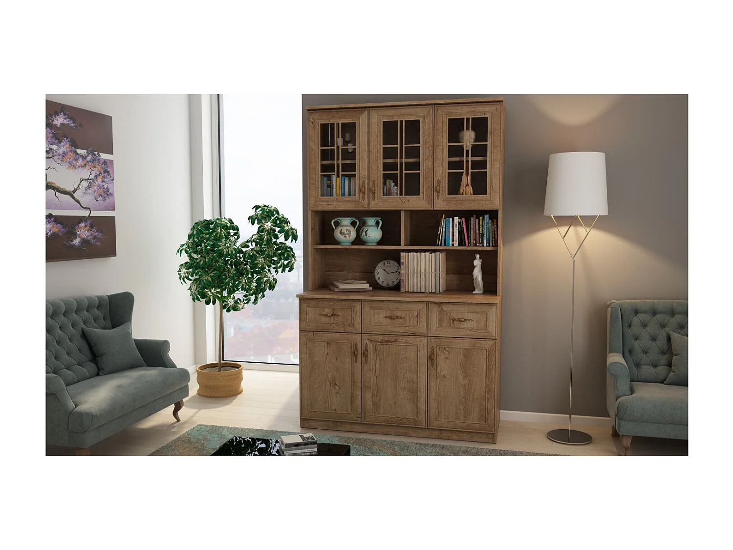 Buffet 120 cm – Placards, Étagères, Tiroirs et Vitrines, Moderne et Pratique – Livraison Gratuite quincaillerie de haute qualité
