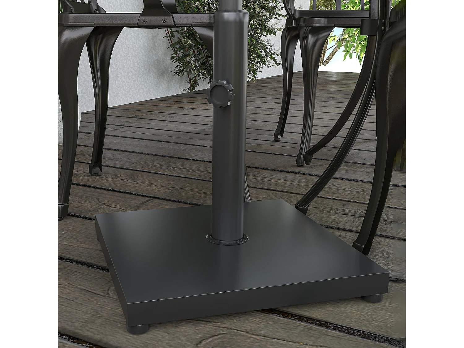 Base per ombrellone da giardino da 13kg in cemento nero