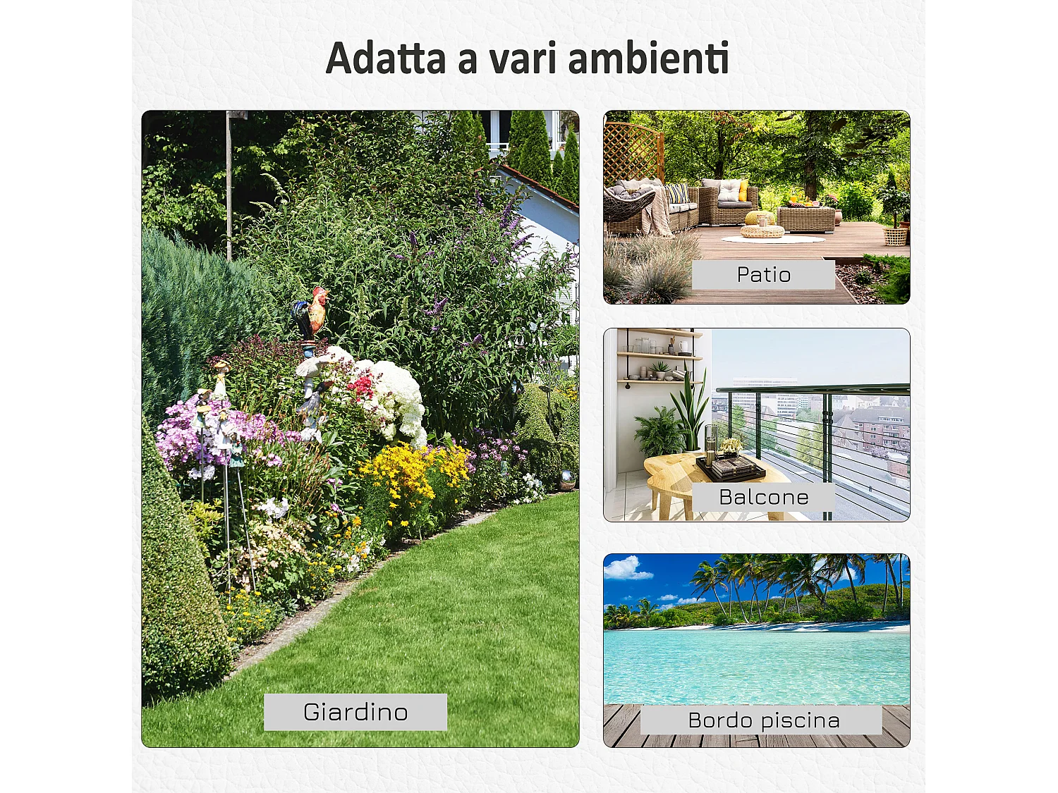 Base per ombrellone da giardino da 13kg in cemento nero