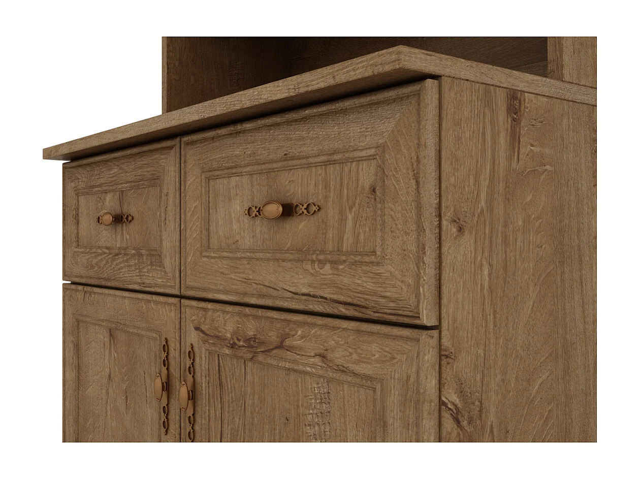 Buffet Multifonction 80 cm – Tiroirs, Armoires et Étagères, Moderne et Spacieux quincaillerie de haute qualité