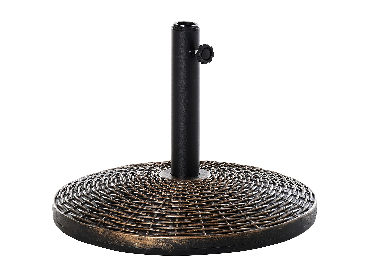 Base ombrellone effetto rattan 25kg per pali da 35-38-48mm