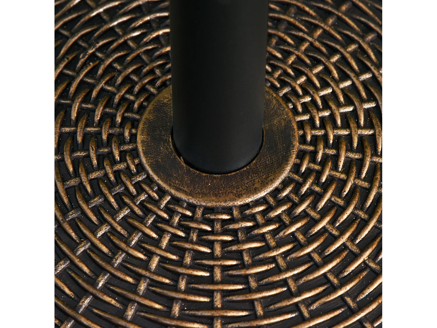 Base ombrellone effetto rattan 25kg per pali da 35-38-48mm