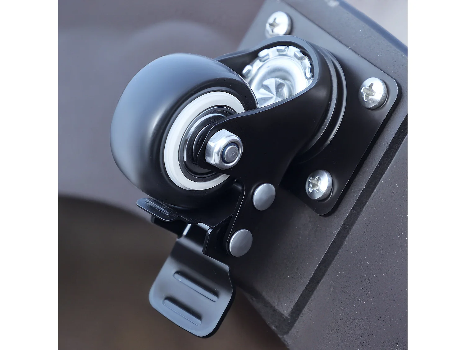 Base per Ombrellone da Giardino Rotonda a 4 Ruote con Freni