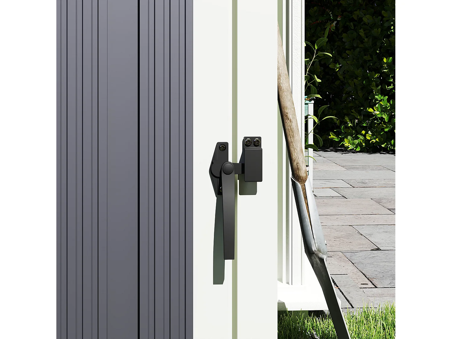 Copri bidoni spazzatura a 2 sezioni con coperchio sollevabile grigio