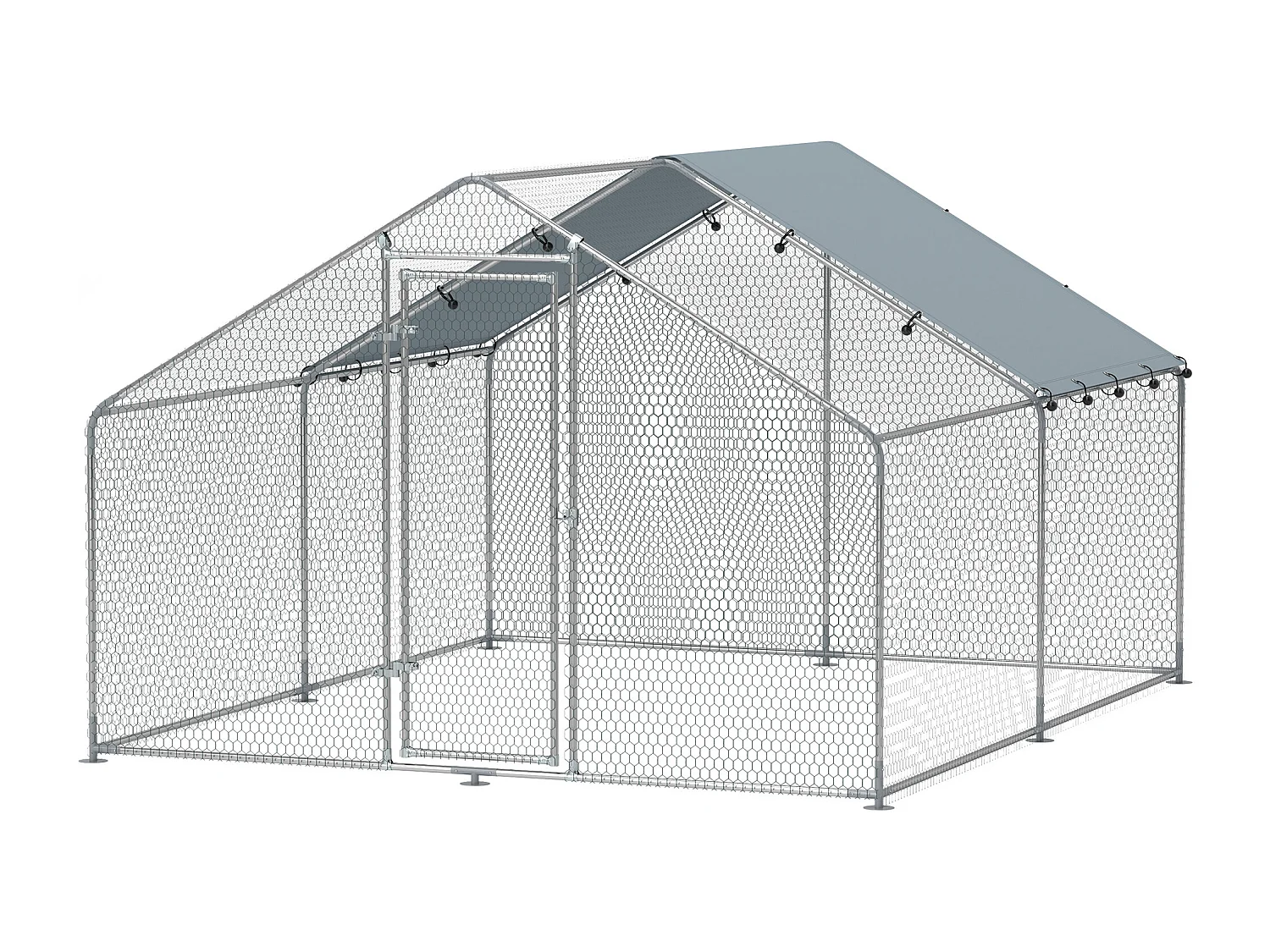 Recinto per galline da 10.2m² per 10-15 galline con tetto impermeabile