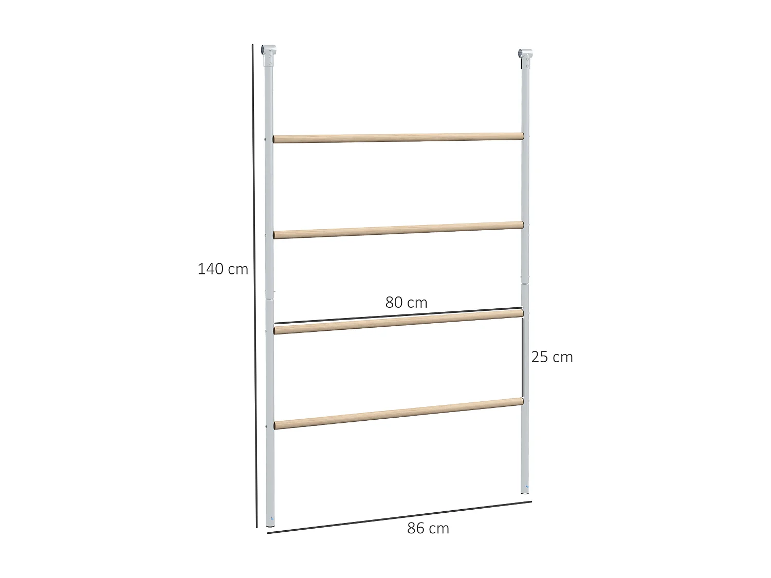 Trespolo per galline a 4 livelli per 4-6 polli in legno e acciaio