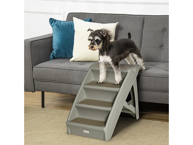 Scaletta per cani pieghevole 4 gradini antiscivolo max 20kg