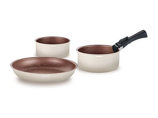 Batterie de cuisine 18 pièces crème