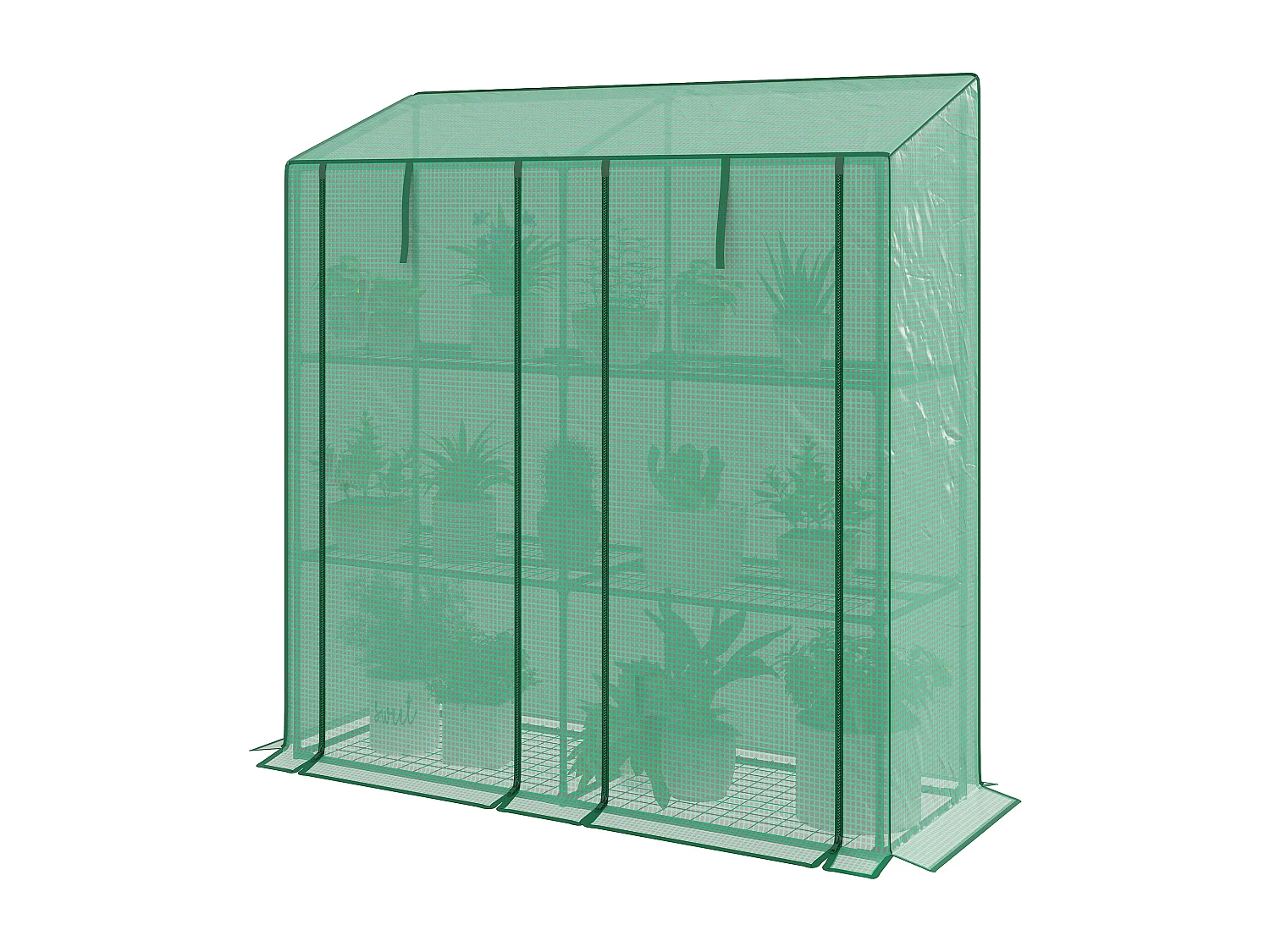 Serra da giardino con 6 ripiani e copertura in PE 143x46x151cm