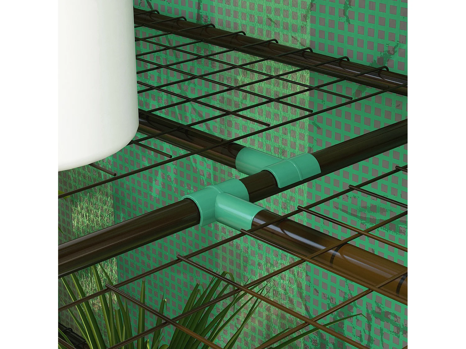 Serra da giardino con 6 ripiani e copertura in PE 143x46x151cm