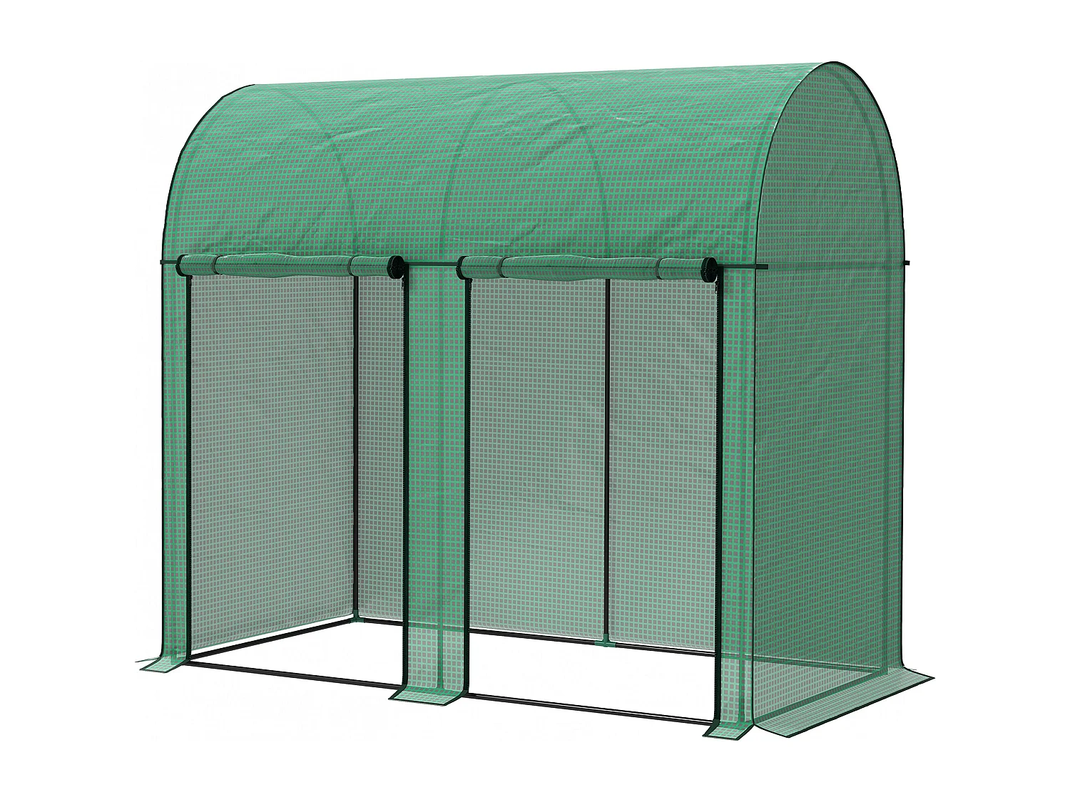 Serra da giardino con 2 porte avvolgibili 2x1x1.78 Verde