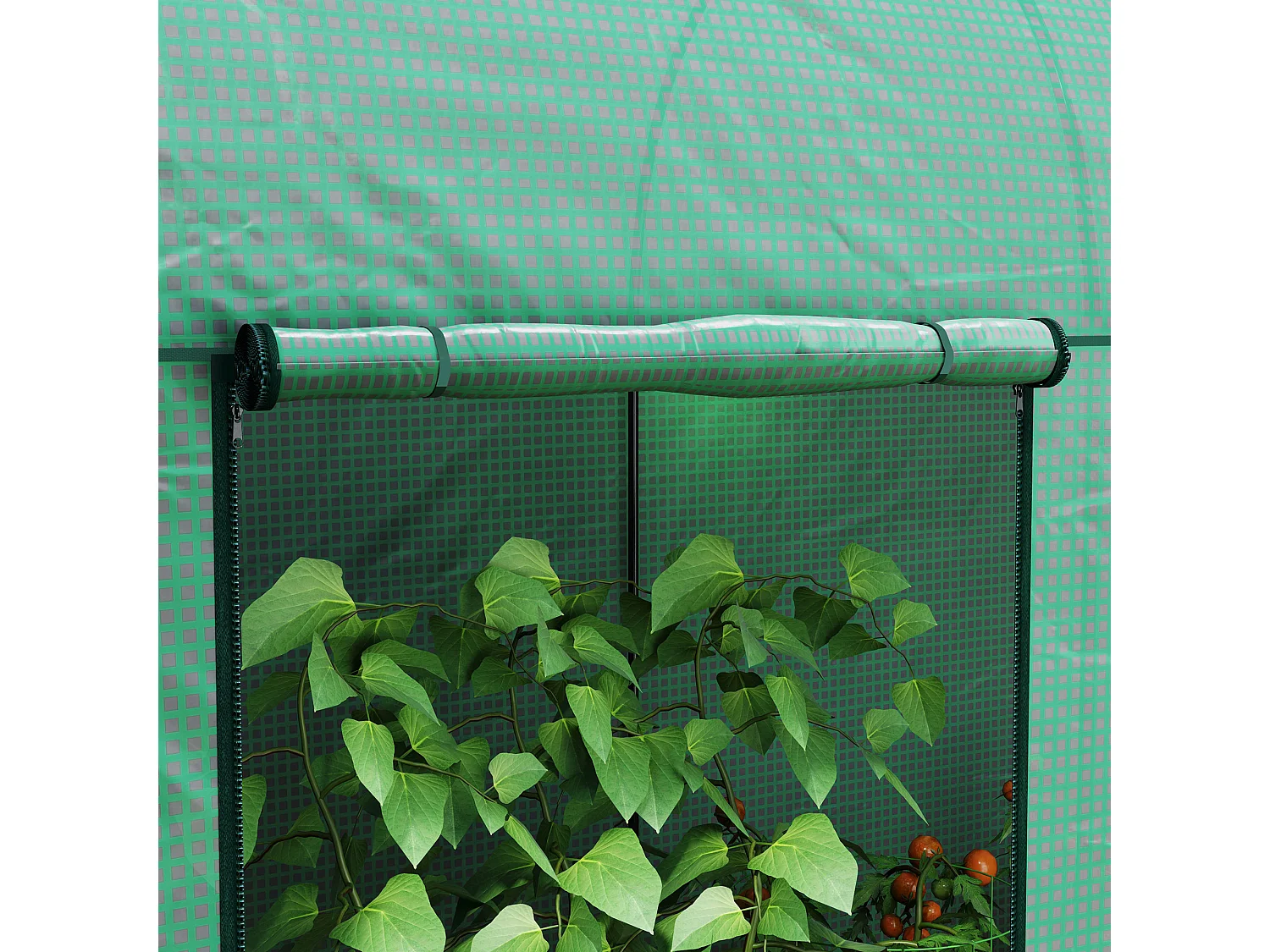 Serra da giardino con 2 porte avvolgibili 2x1x1.78 Verde