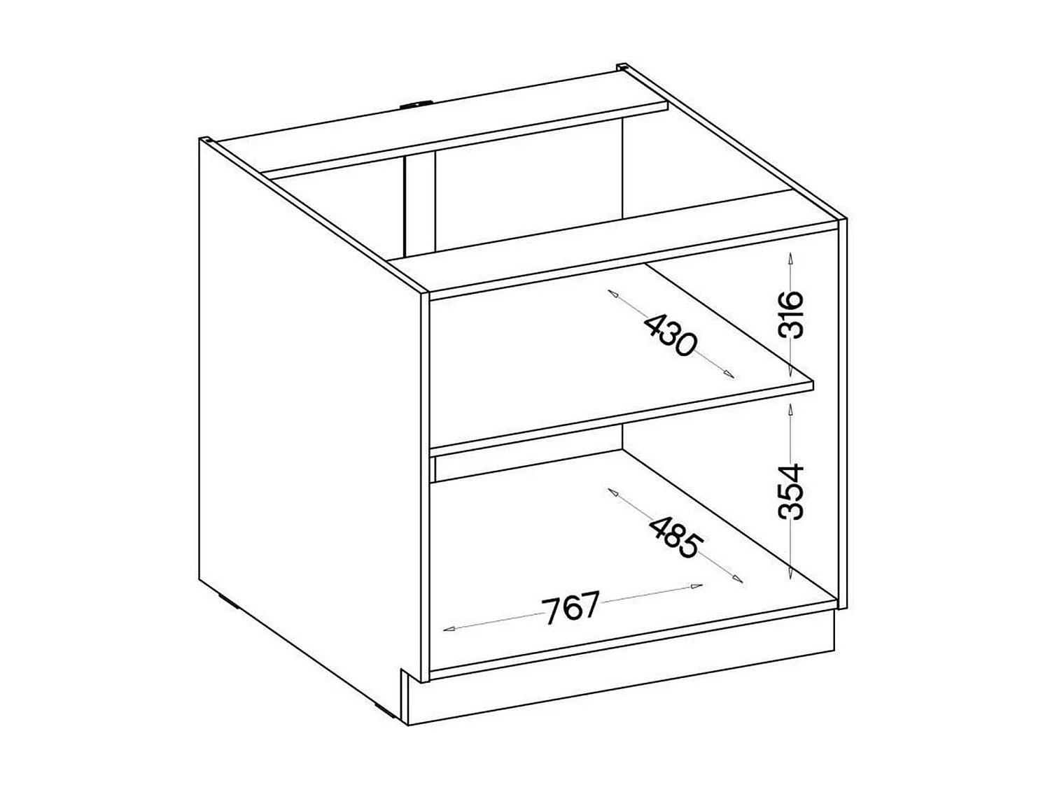Unterschrank MODENA 80 cm 2 Flügeltüren Eiche Artisan und matt Schwarz, Soft-Close, einfache Montage