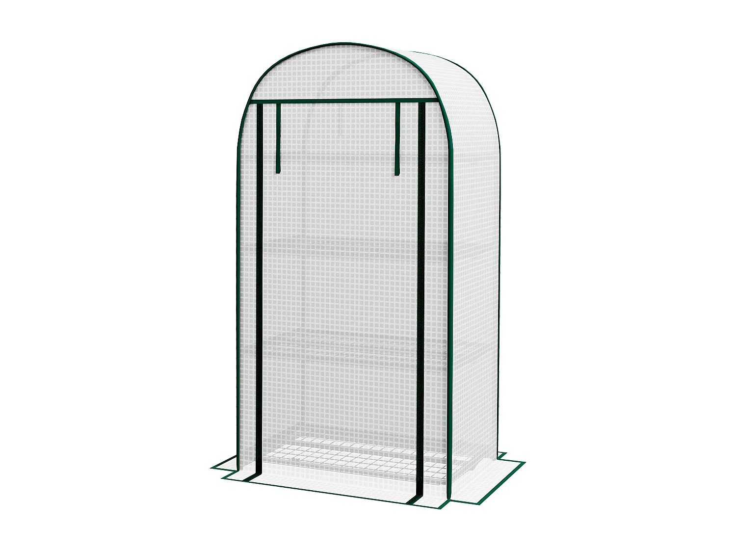 Serra da giardino con 4 ripiani e copertura in pe 80x50x160 cm bianco